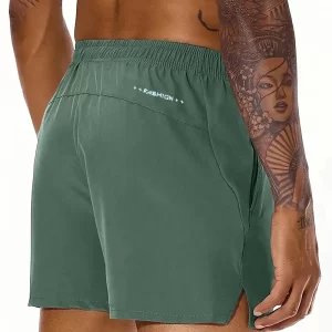 Men 2025 New Summer Beach New Models Solid Color Fashion Leisure Comfortable Elastic Waist Double Pockets Cool Sports Shorts